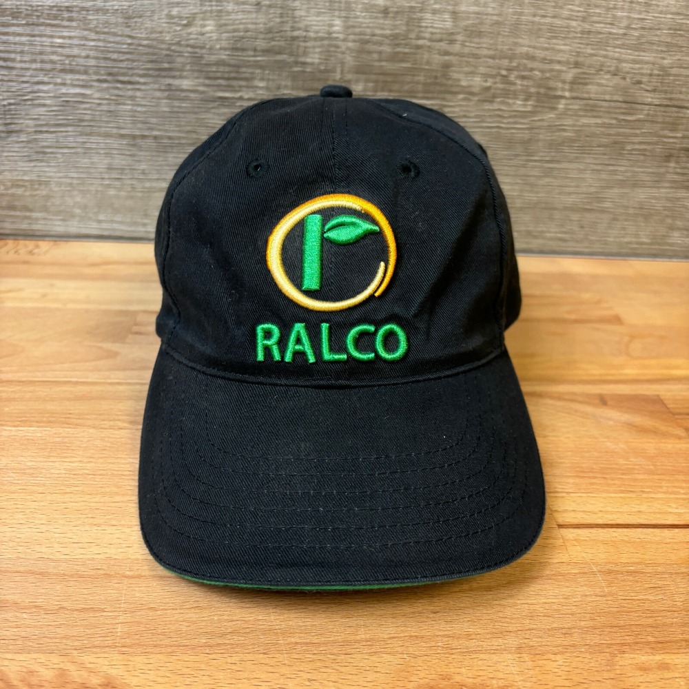 Ralco Hat Cap Strap Back Black Farming One Size Adjustable